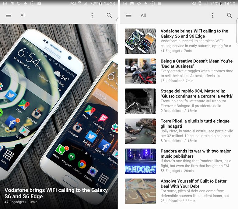 feedly screenshot home