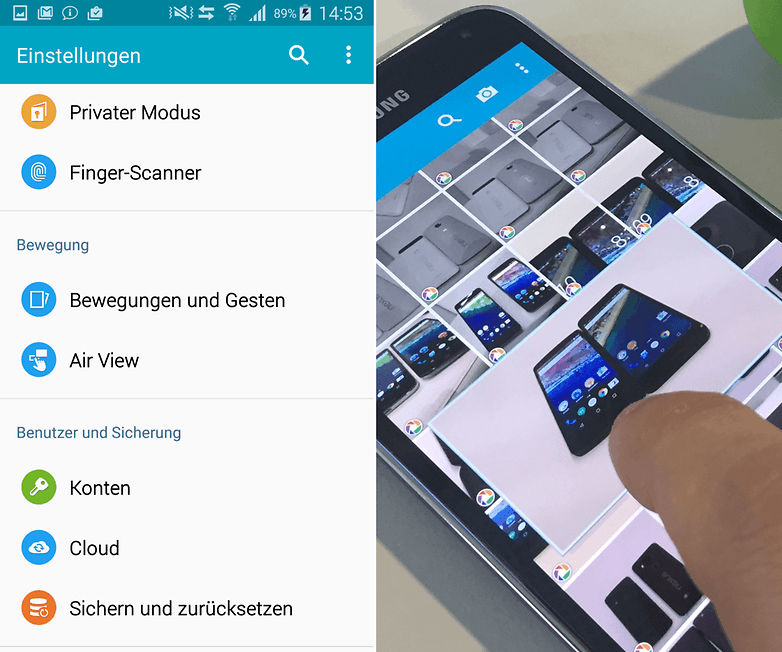 galaxy s5 airview