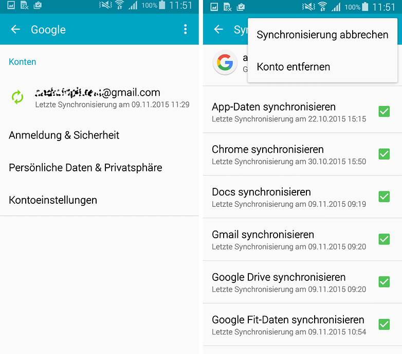 google konto entfernen