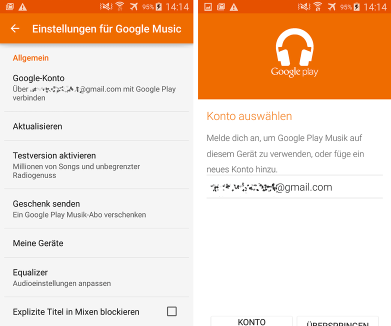 change google play account