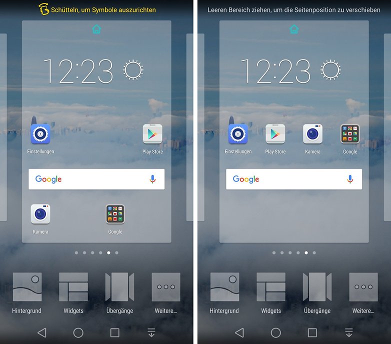 honor 7 gesten schuetteln