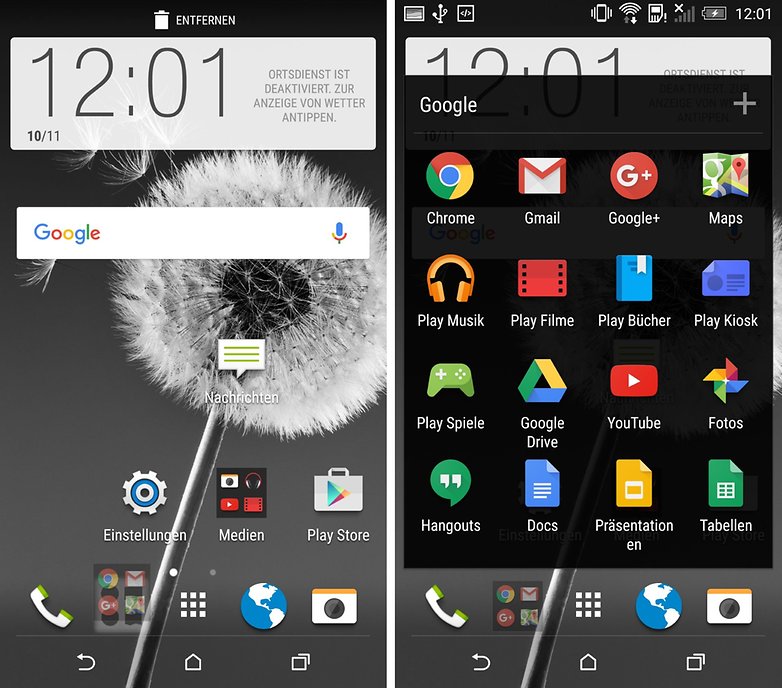 htc one m8 ordner im dock