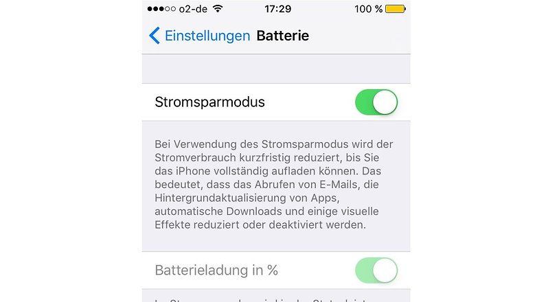 ios 9 iphone energiesparmodus