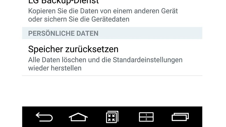 lg g3 de werkseinstellungen