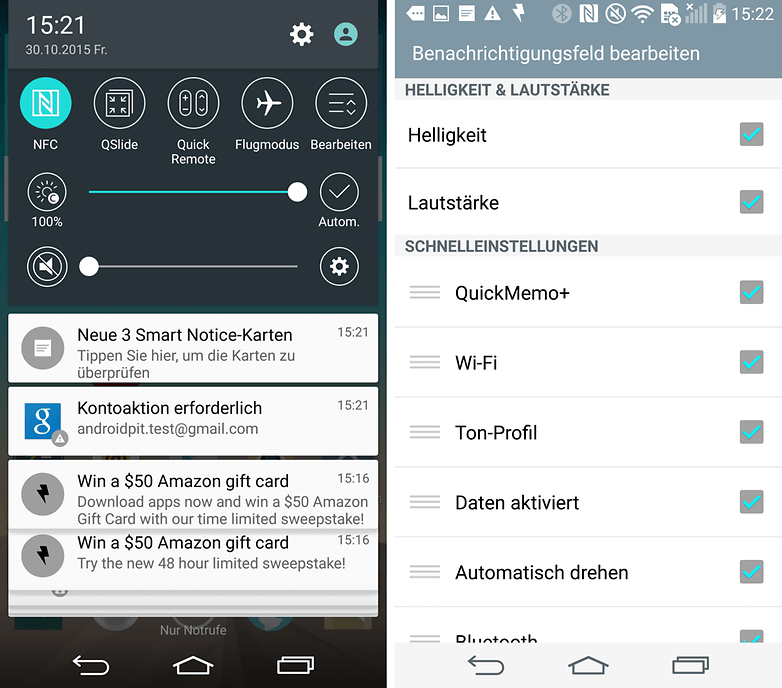 lg g3 schnelleinstellungen anpassen
