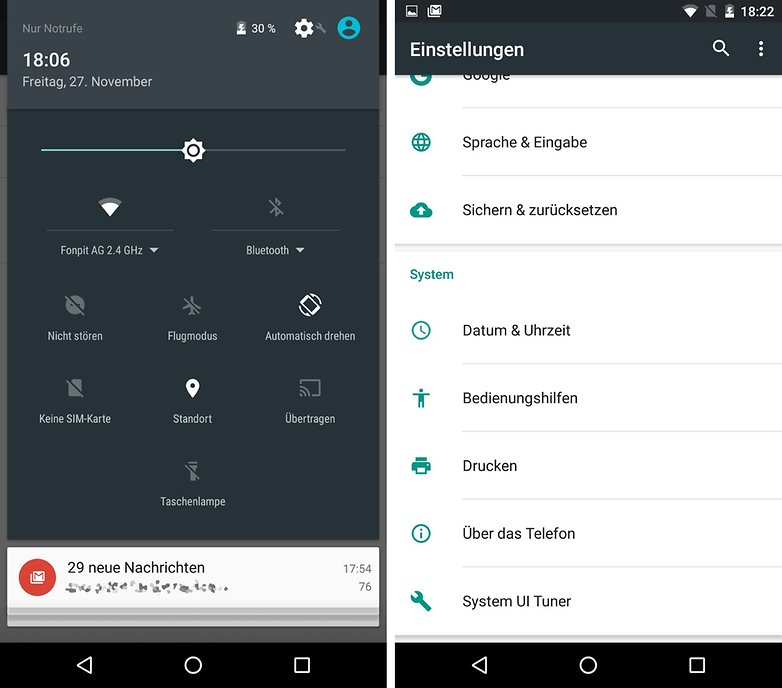nexus 5x system ui tuner options