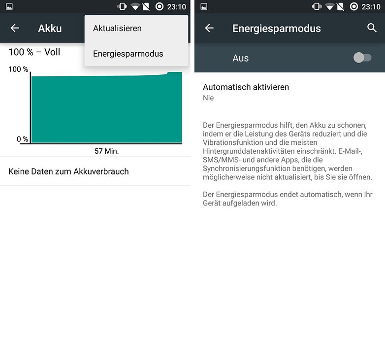 oneplus one energiesparmodus