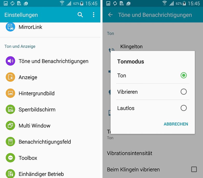 samsung galaxy s5 vibration off
