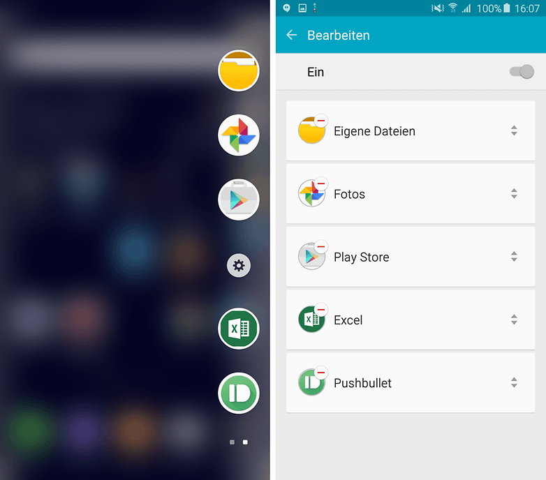 samsung galaxy s6 edge app schnellzugriff