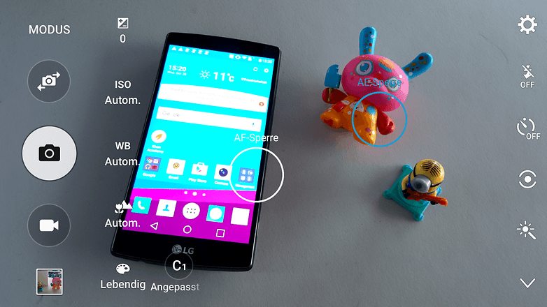 samsung galaxy s6 fokus belichtung getrennt fixieren