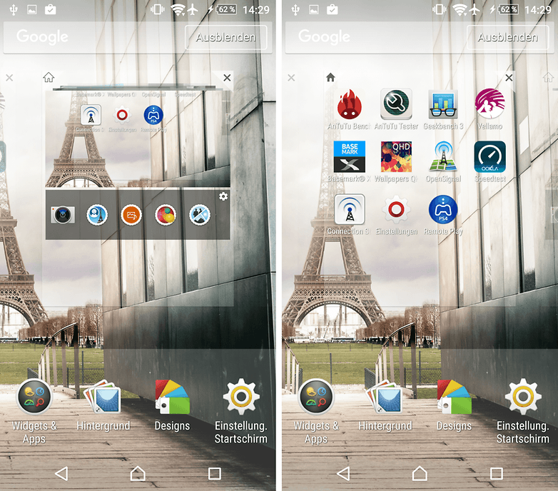 sony xperia z3 homescreen anpassen