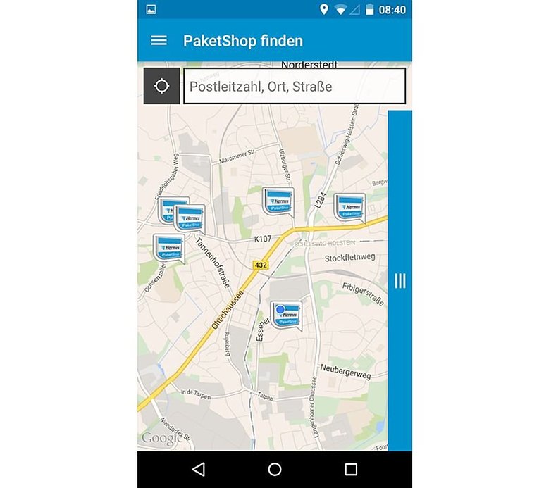 Hermes App PaketShop finden