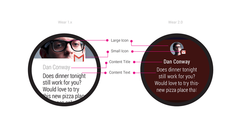 google android wear 2 0 material design notifications