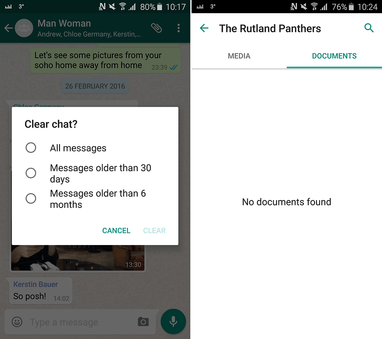 androidpit whatsapp clear chat documents
