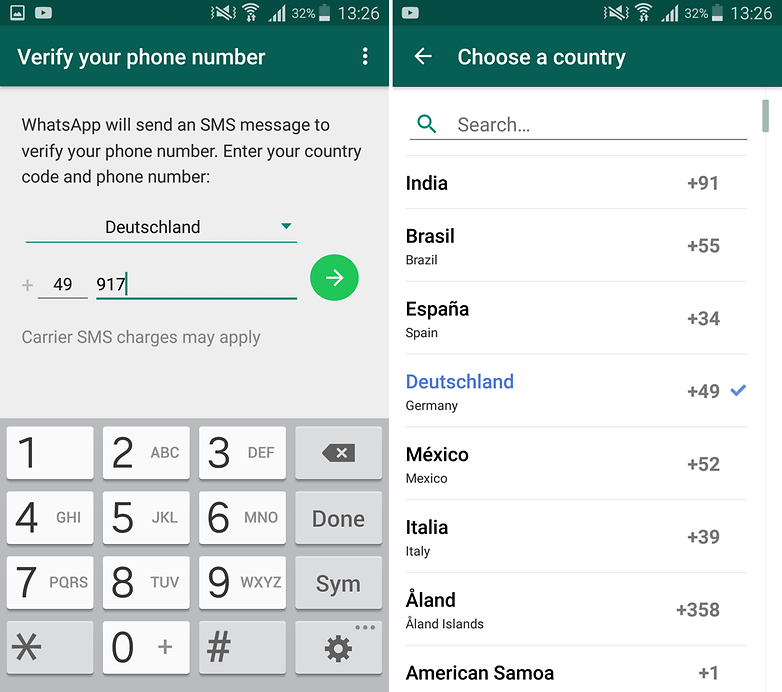 how to use whatsapp internationally android