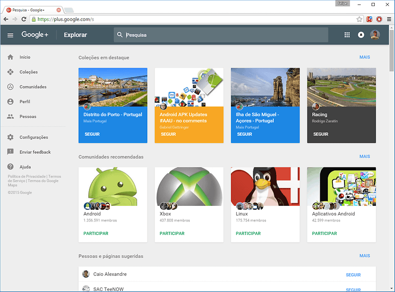 novo google plus