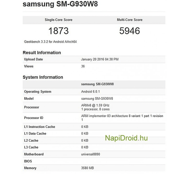 s7 geekbench results w782 w782
