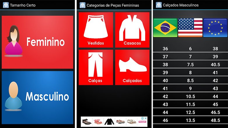 app tamanho certo