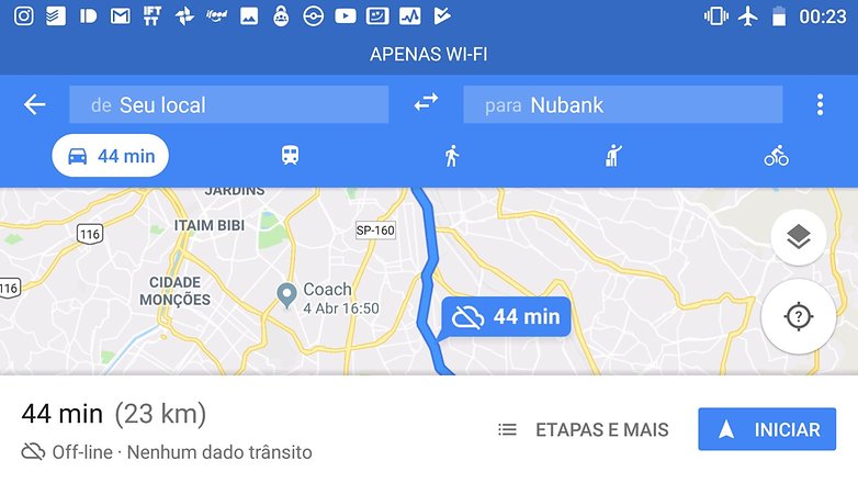 google maps aviao