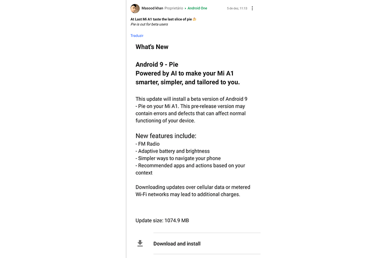 mi a1 android pie