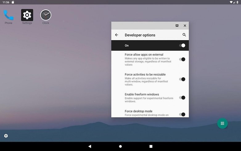 modo desktop android q