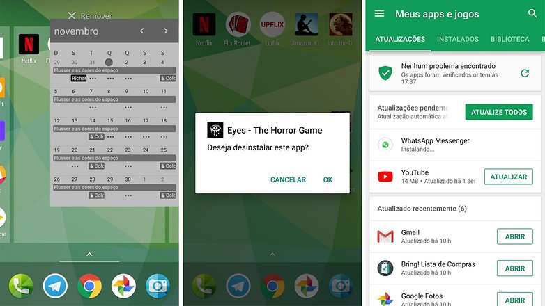 remova widgets