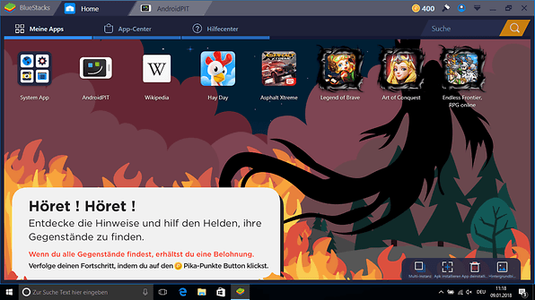 bluestacks 3 install an email for endless frontier?
