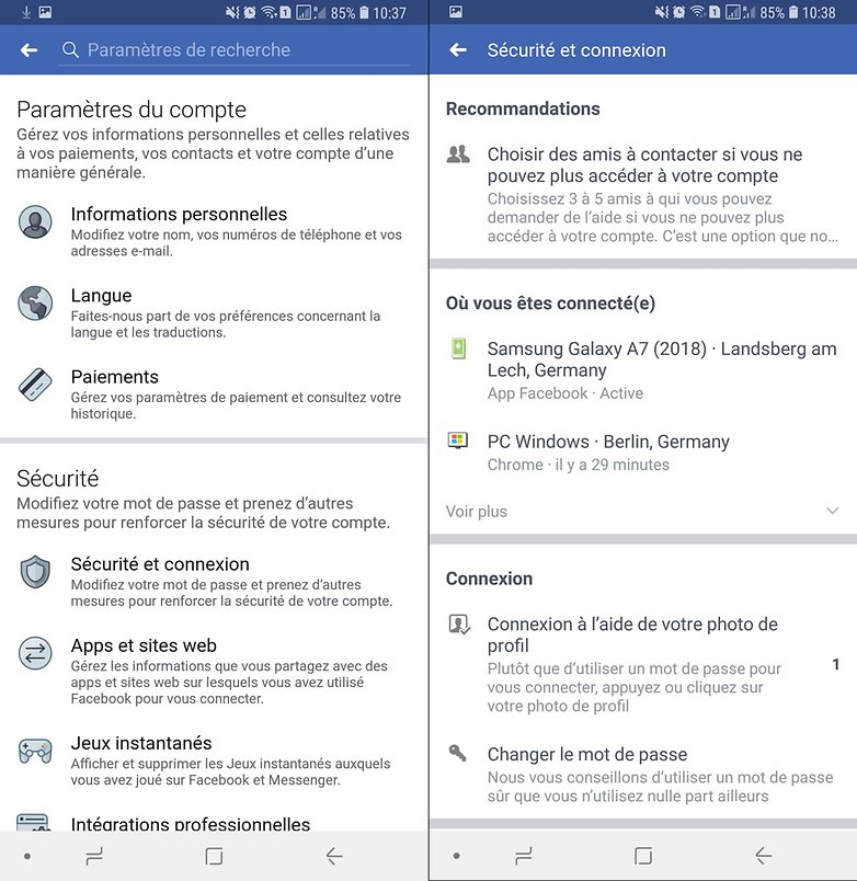 androidpit facebook deconnexion