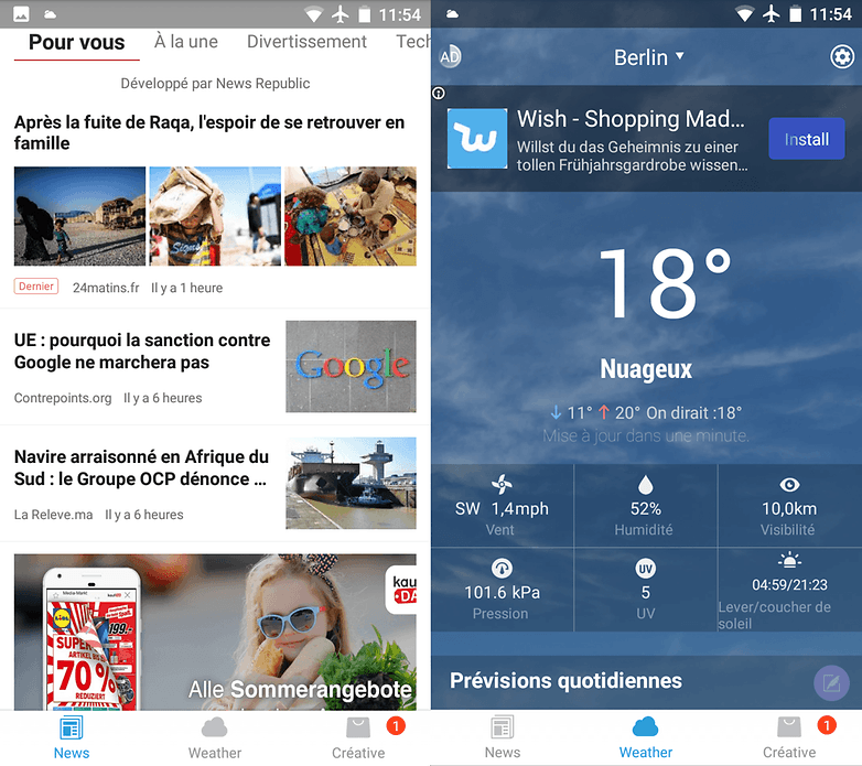 androidpit meteo gratuite meteo widget