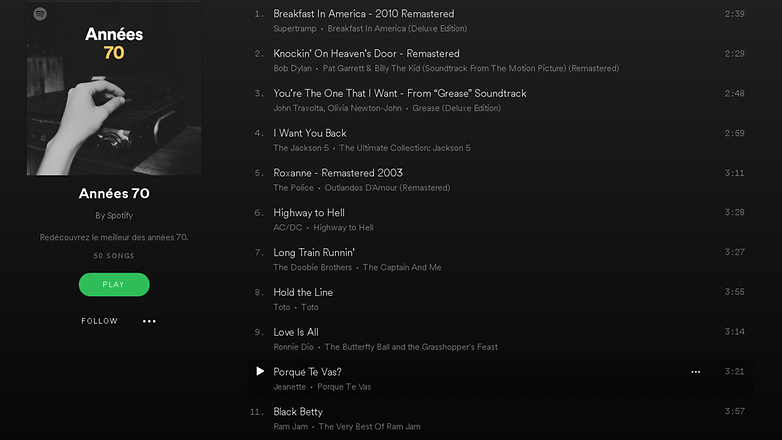 androidpit spotify annees70