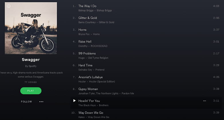 androidpit spotify swagger