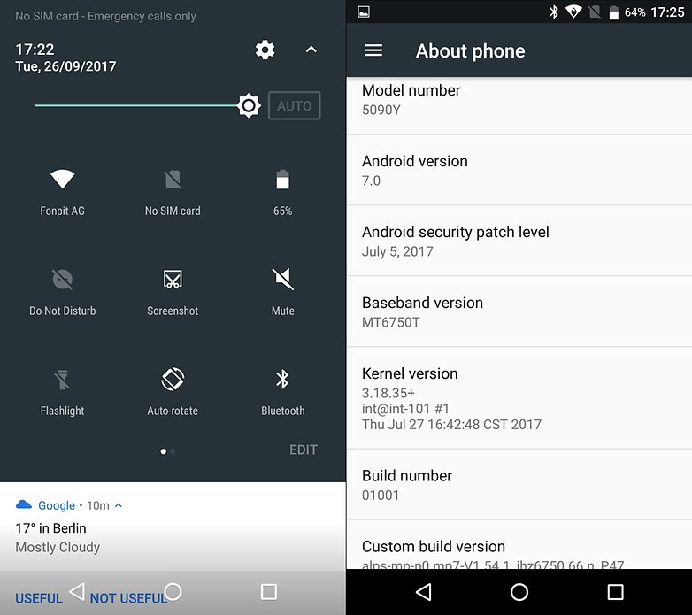 androidpit test alcatel a7 system