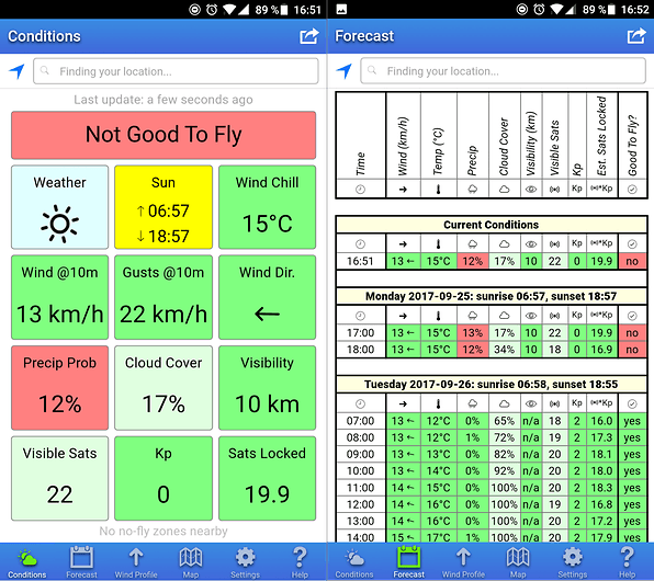 mobile app in a hand