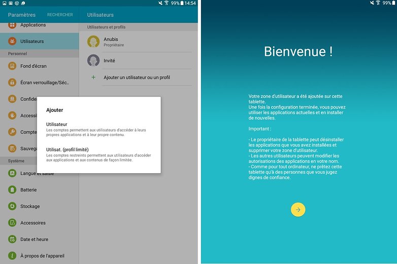 galaxy tab a nouvel utilisateur