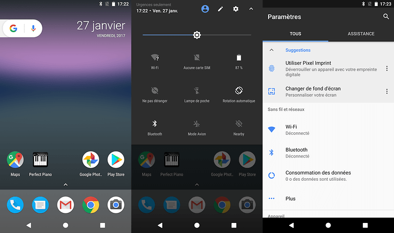 google pixel xl ui