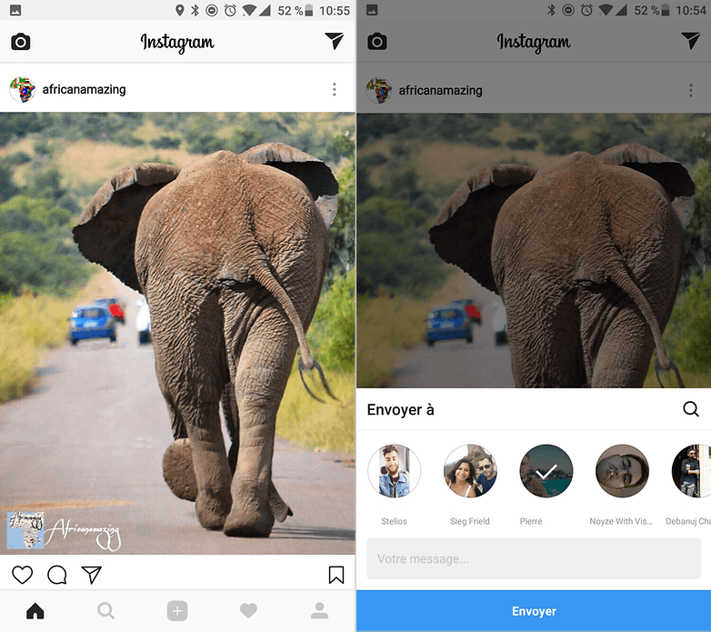 instagram mise a jour