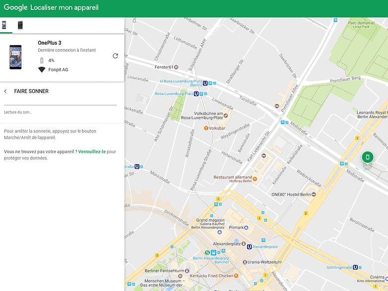 localiser mon appareil sonnerie