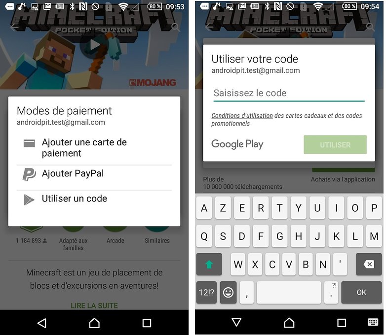 paiement depuis app