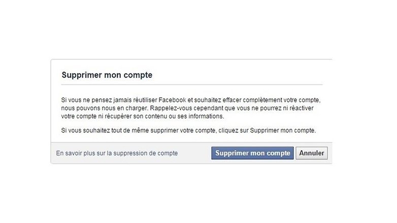 suppression facebook