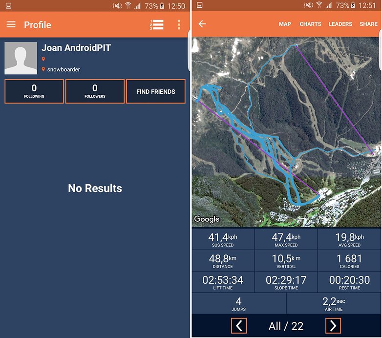 trace snow ski snowboard track