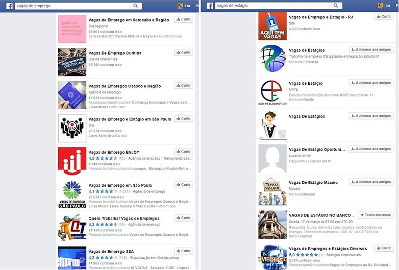 Facebook empregos