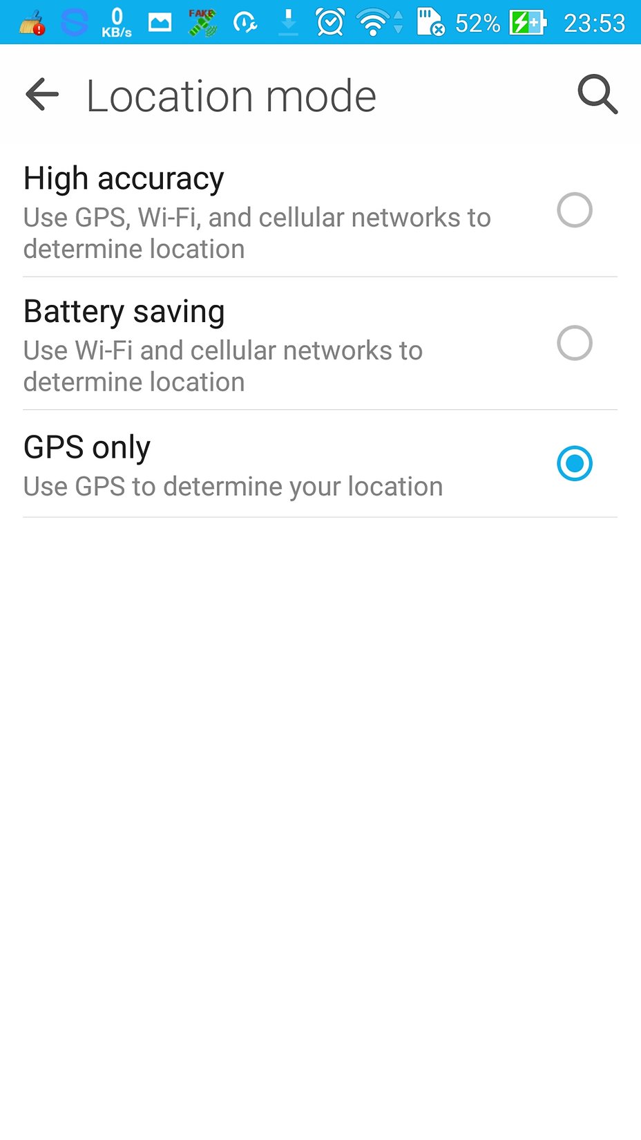 change gps location