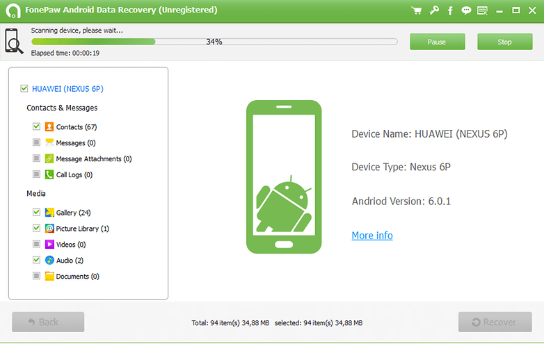 fonepaw android data recovery free