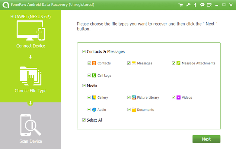 instaling FonePaw Android Data Recovery 5.5.0.1996