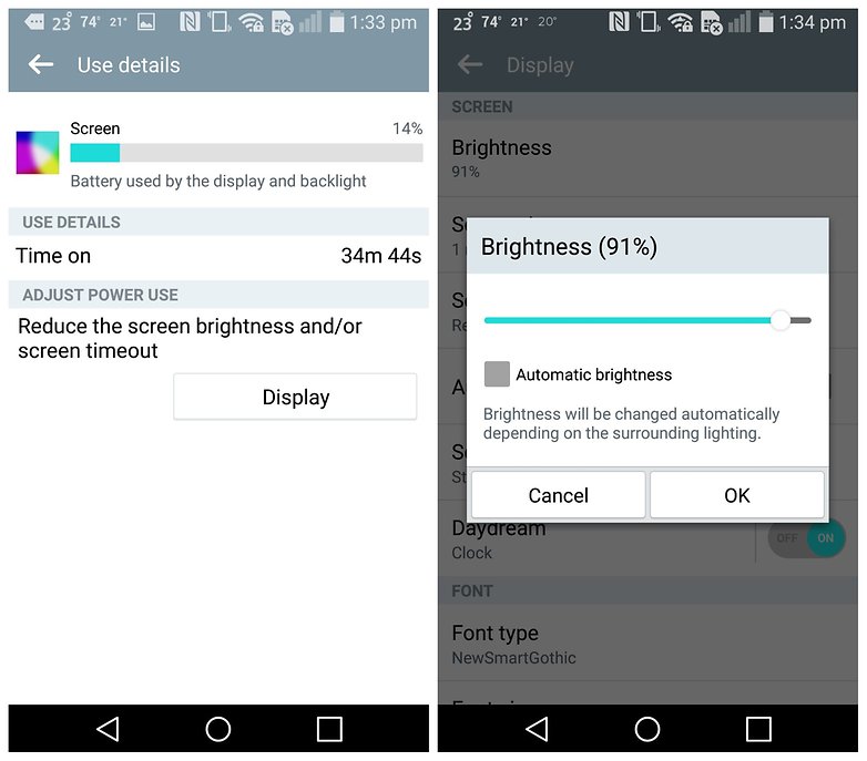 android lower brightness below minimum