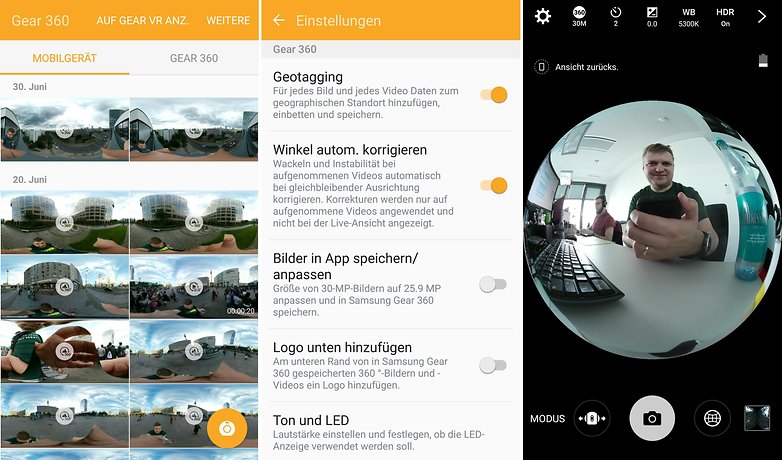 ANDROIDPIT software gear 360 overview