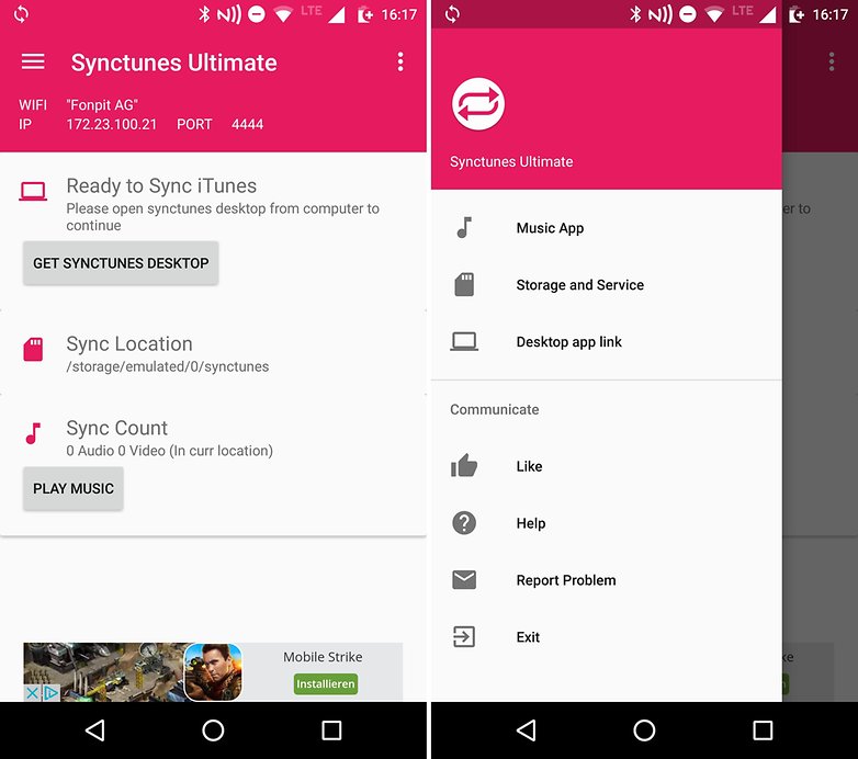 AndroidPIT sync itunes toandroid