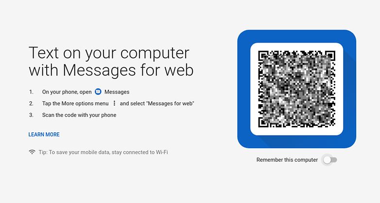 android messages web