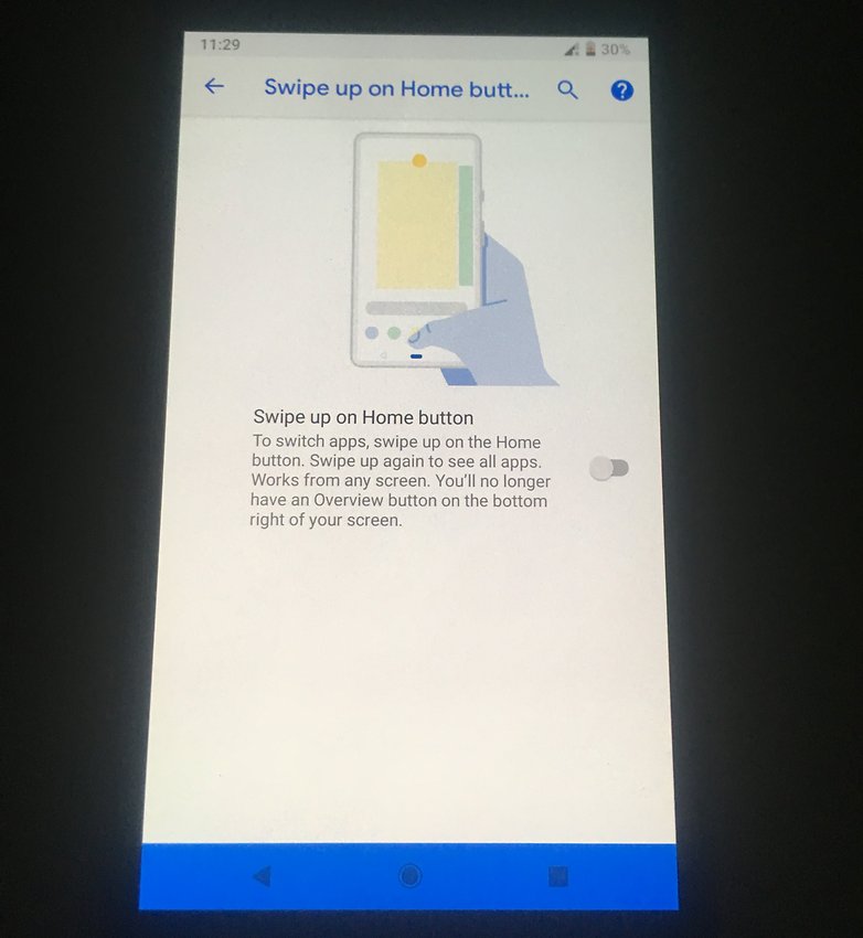 android p swipe up 1