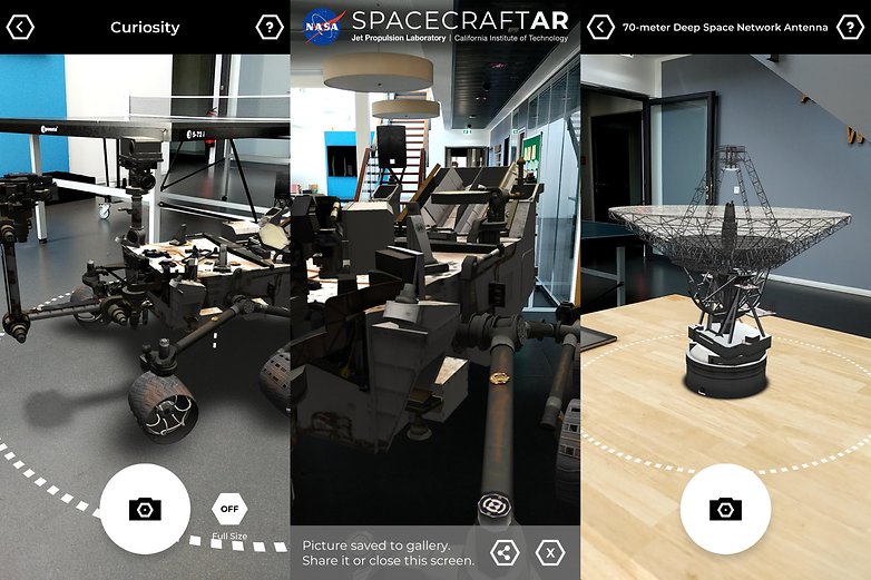 arcore apps spacecraft ar